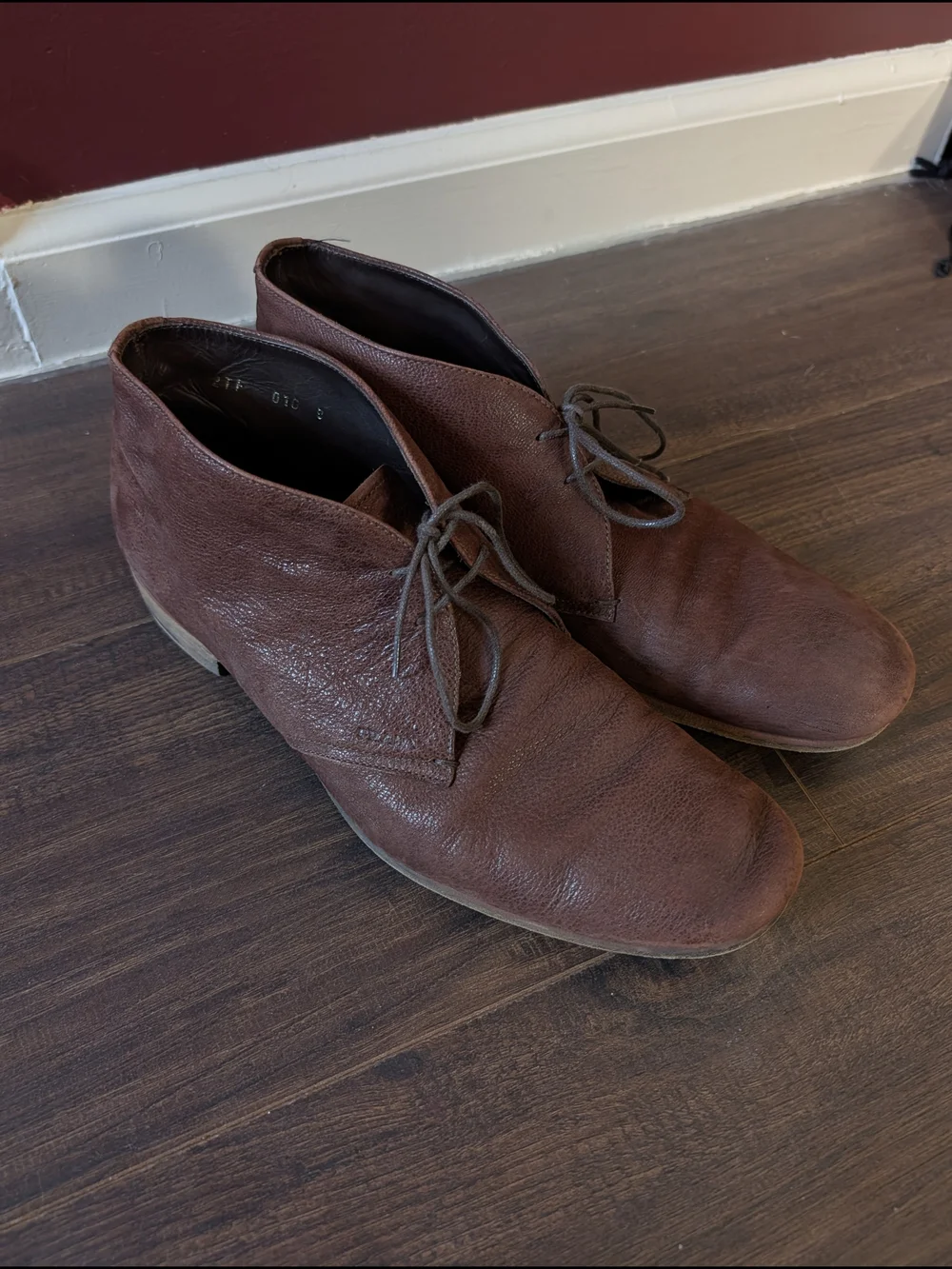 PRADA Soft Brown Leather Men's Chukka Boots Derbies Prada Sz 8 (US 9.5)